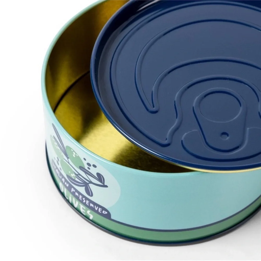 New! Target Bullseye Playground Whimsical Olives Tin Trinket Box, storage decor